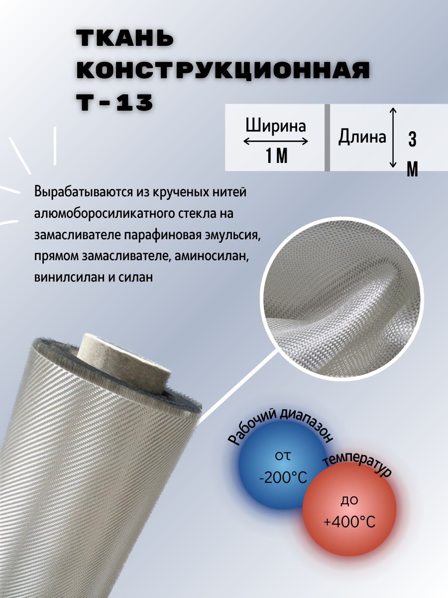 ТканьконструкционнаяТ-13.Стеклоткань(3метрапогонных)