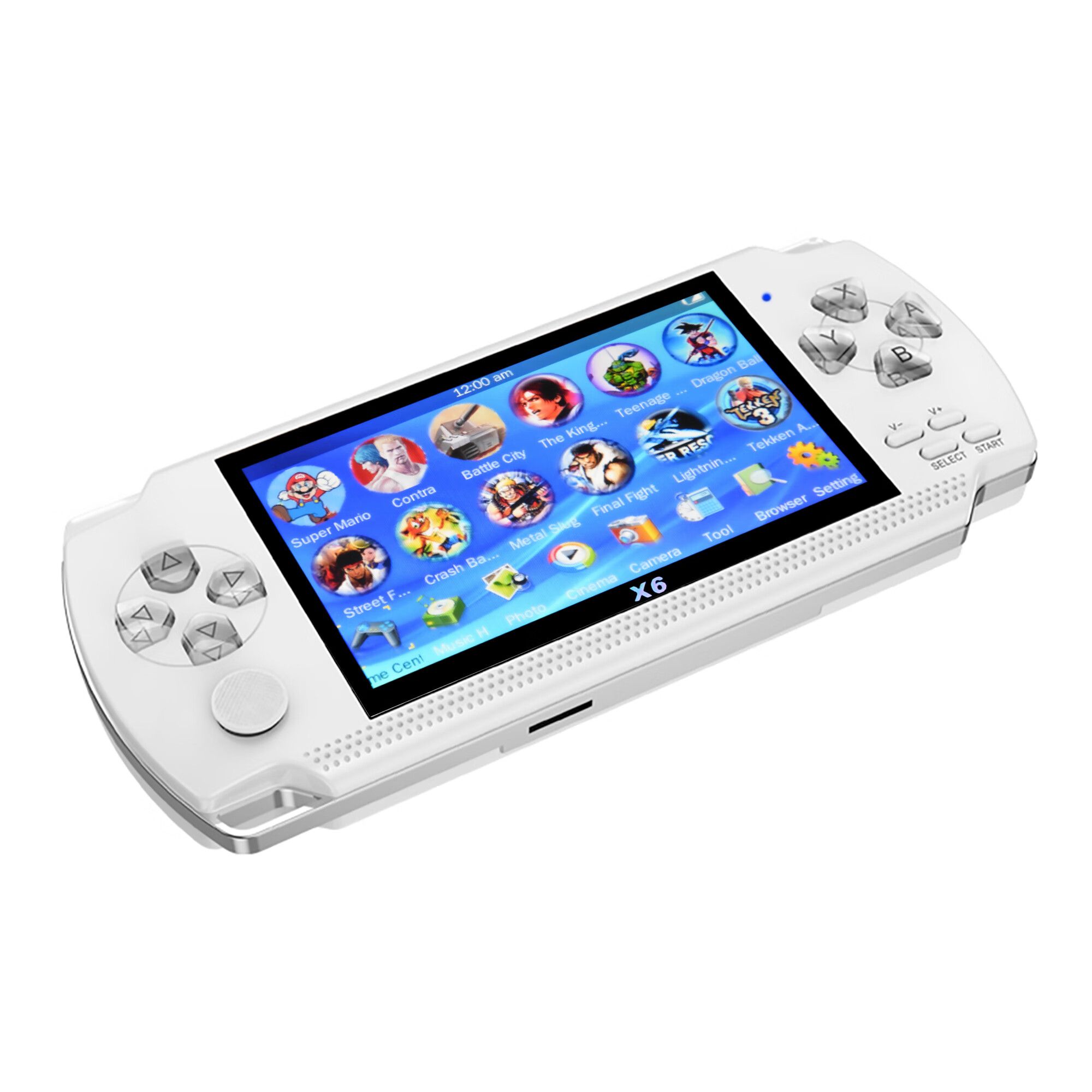 Игровая консоль PSP X6, 4,3 дюйма, белая, с функцией камеры