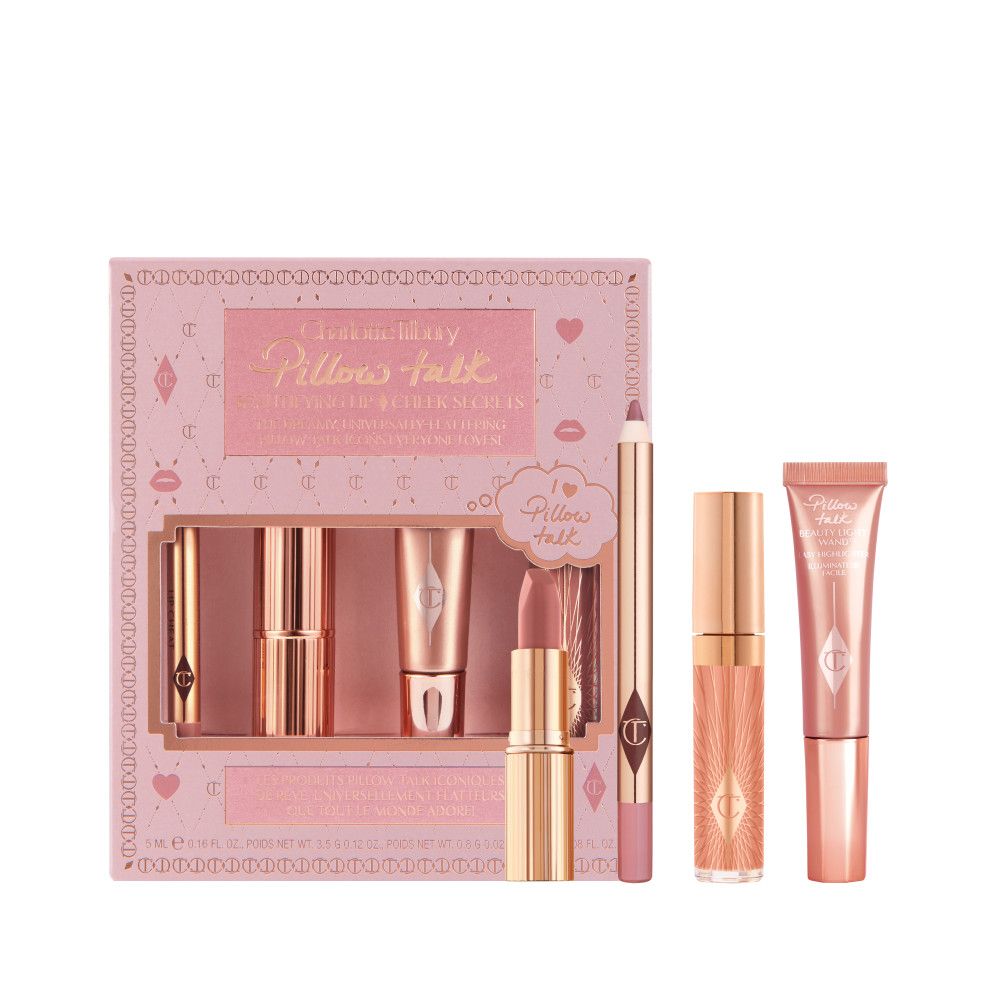 Подарочный набор косметики для макияжа губ и щек Charlotte Tilbury Pillow talk BEAUTIFYING LIP & CHEEK SECRETS