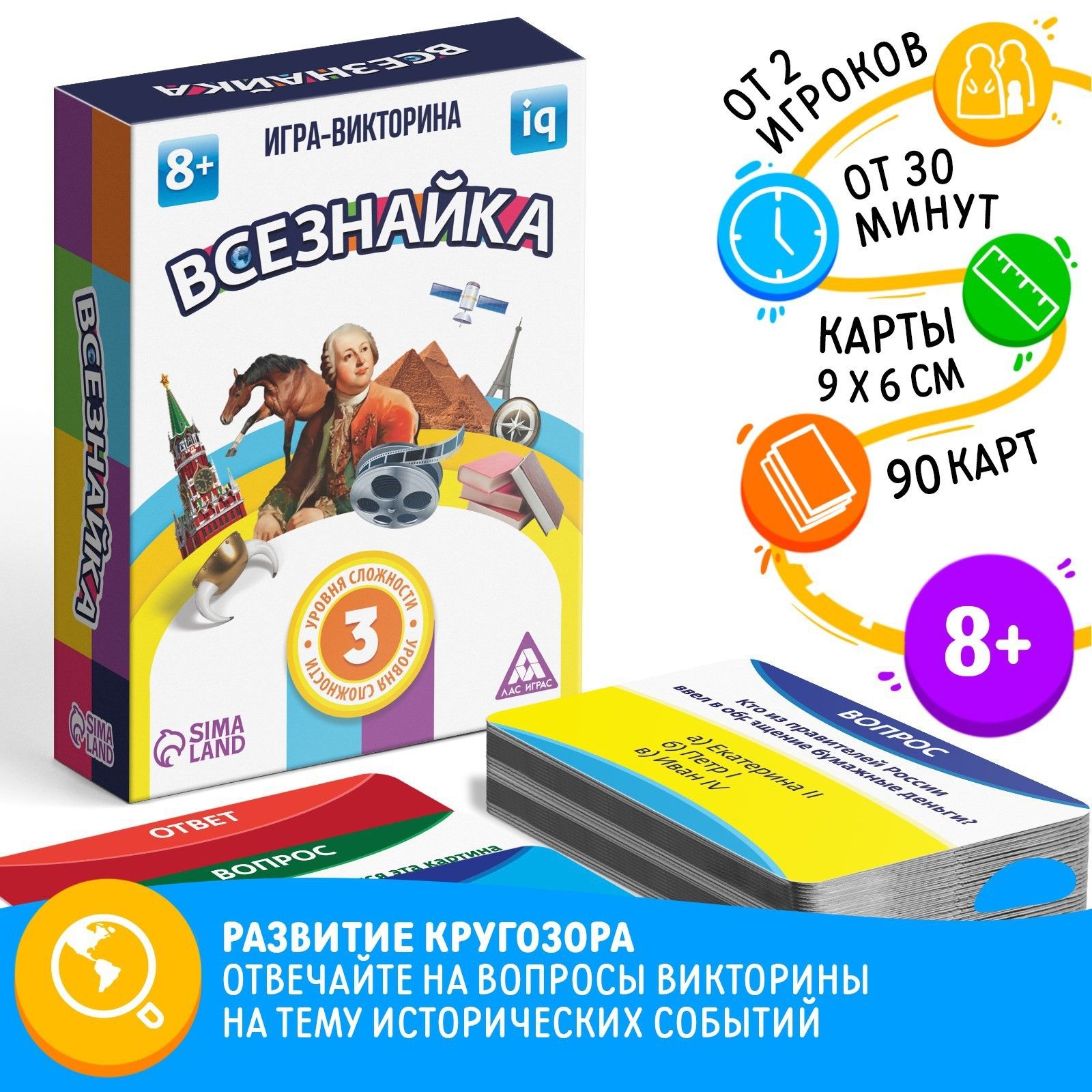 Карточная настольная игра викторина ЛАС ИГРАС 