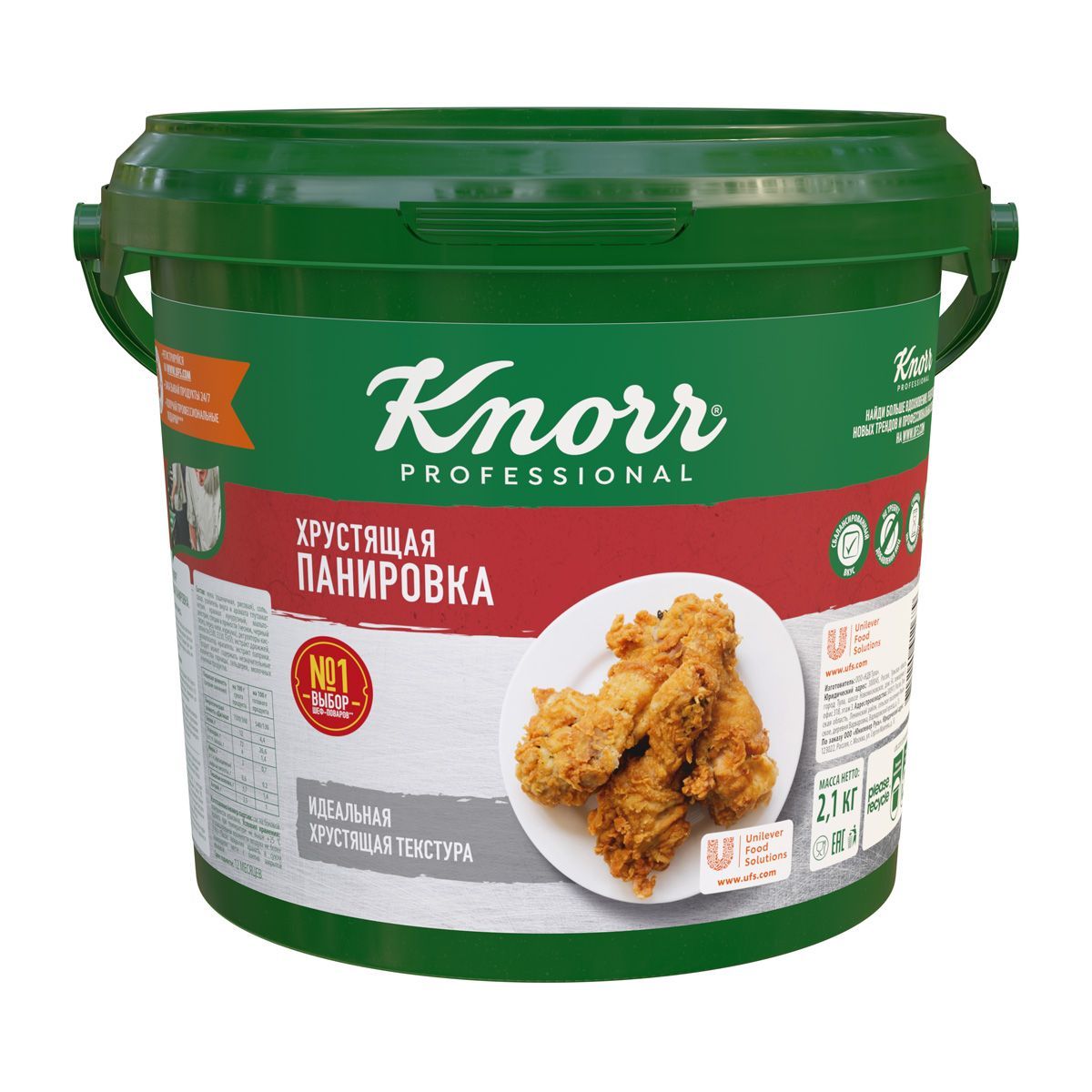 Панировка хрустящая 2.1 кг Knorr, 1 ведро