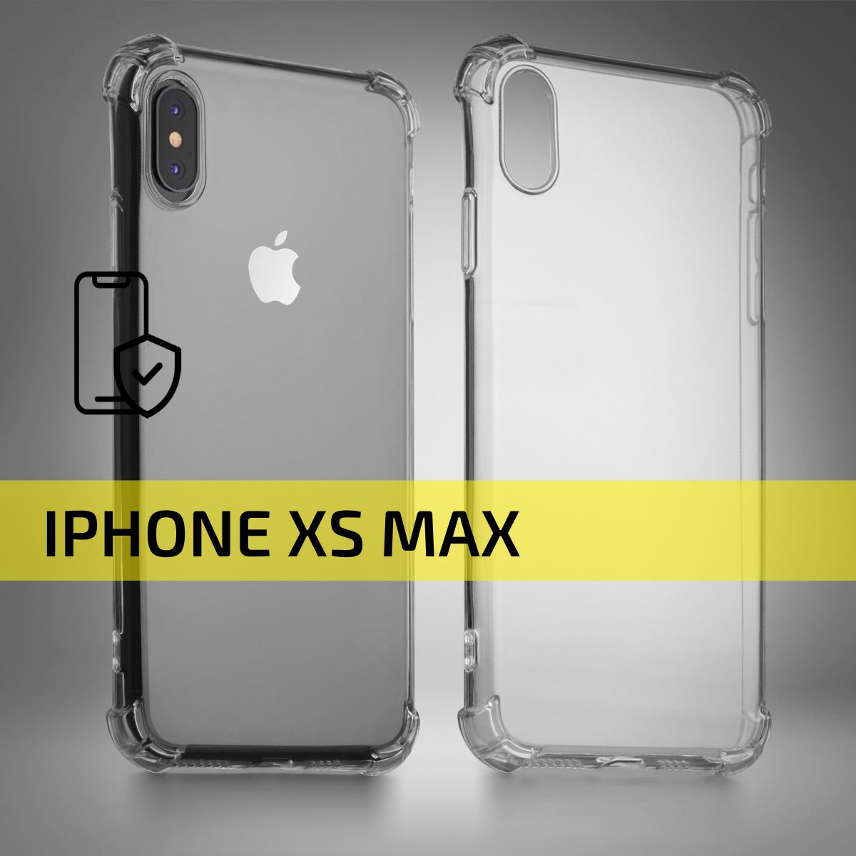 Противоударный чехол для Apple iPhone XS Max с усиленными углами / Защитный  прозрачный силиконовый чехол на Айфон ХС Макс, Cavolo