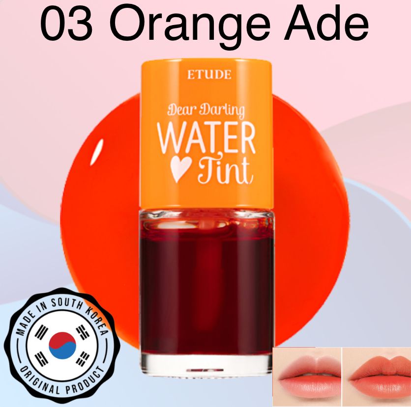 Etude House Тинт для губ Dear Darling Water Tint #03 Orange Ade, Южная Корея