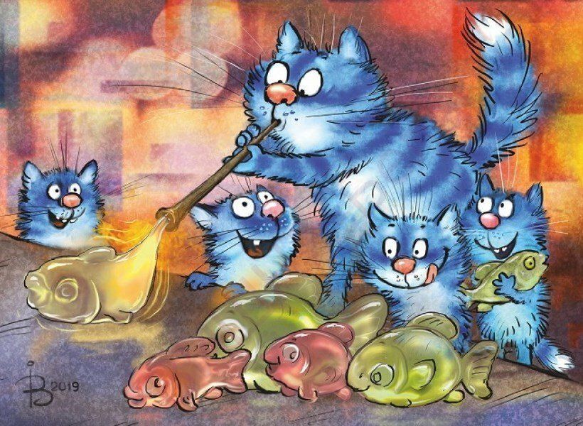 Синие коты картинки