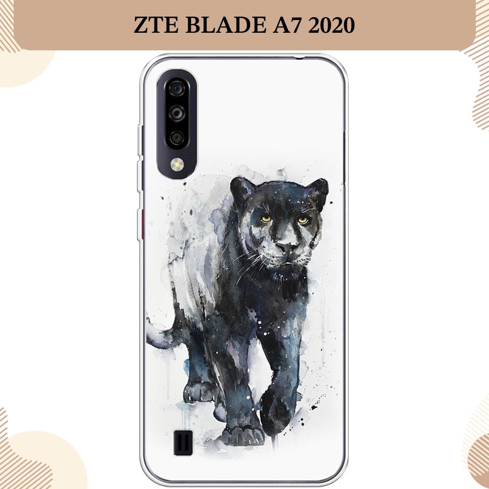 Силиконовый чехол на ZTE Blade A7 (2020) / ЗТЕ Блэйд A7 2020 Пантера арт 3  - купить с доставкой по выгодным ценам в интернет-магазине OZON (1361451634)