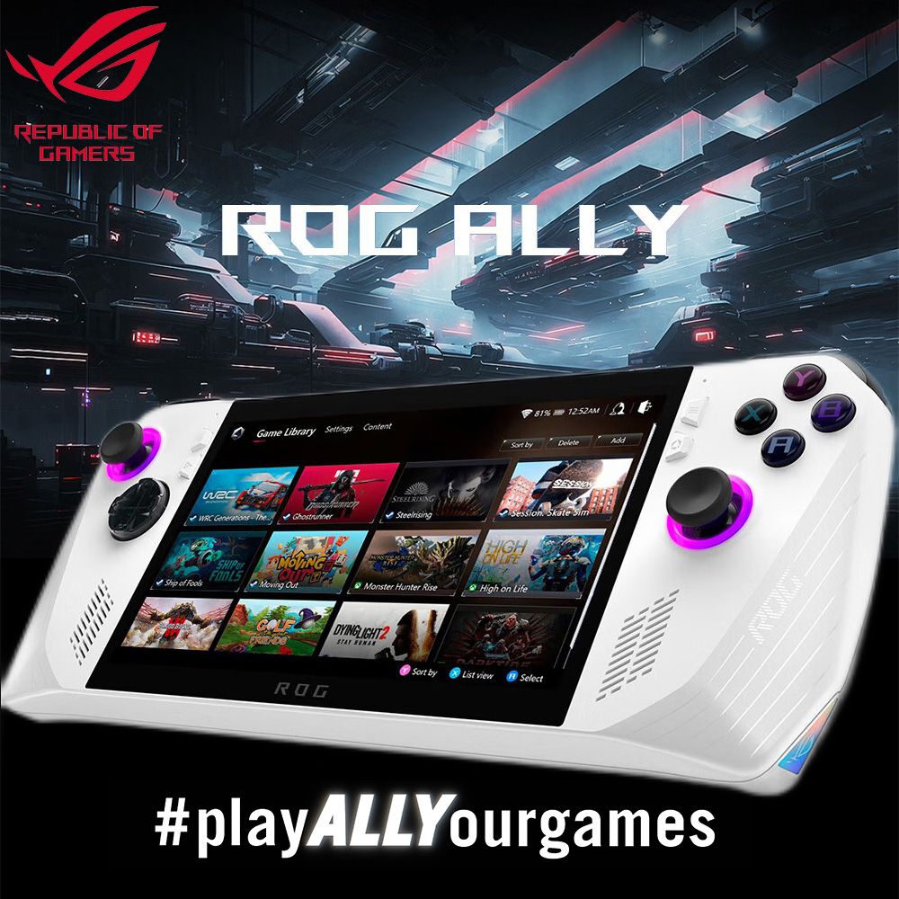 ПОРТАТИВНЫЕ ИГРОВЫЕ УСТРОЙСТВА ASUS ROG Ally (2023) RC71L R6N/R8N-NH001W Z1  Extreme 16/512 ГБ UK Spec