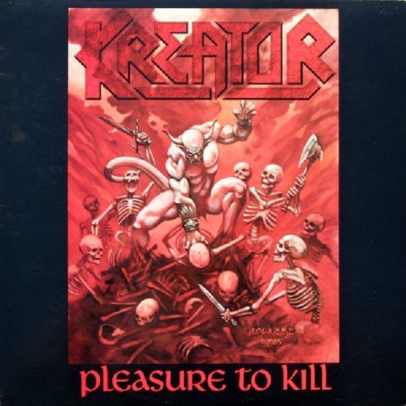 KREATOR-PleasureToKill(LP,LimitedEdition,Reissue,ColoredVinyl-TransparentWithRedSplashes)Виниловаяпластинка