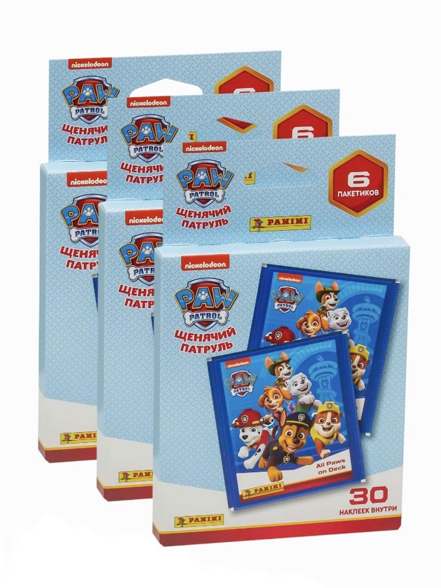 PANINI/ 3 блистера Щенячий патруль 7/ Paw Patrol 7/ 90 наклеек