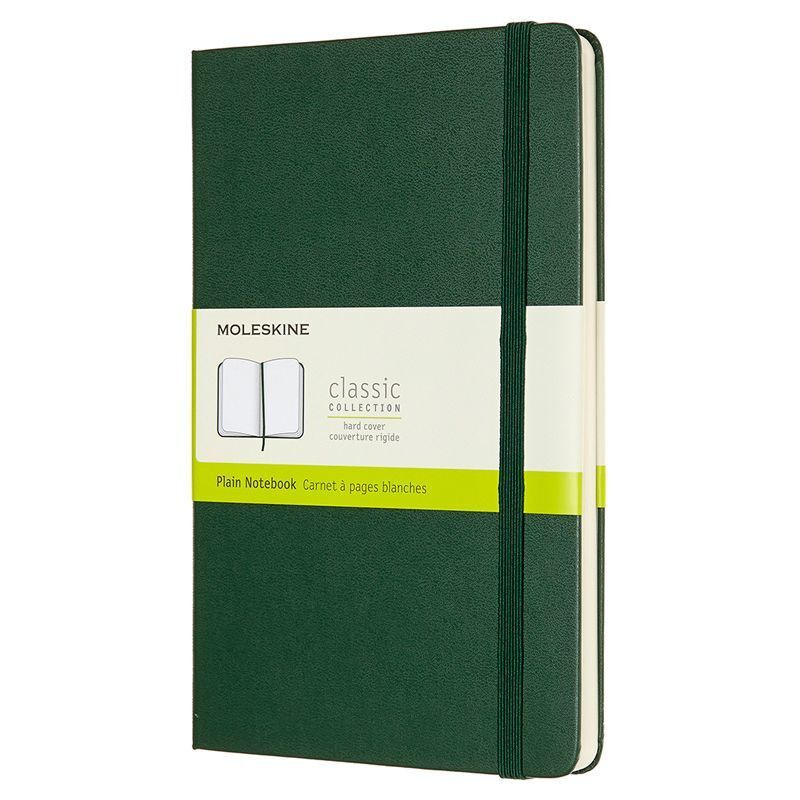 Блокнот без разметки Moleskine CLASSIC QP062K15 13х21см 240стр. твердая обложка, зеленый  #1