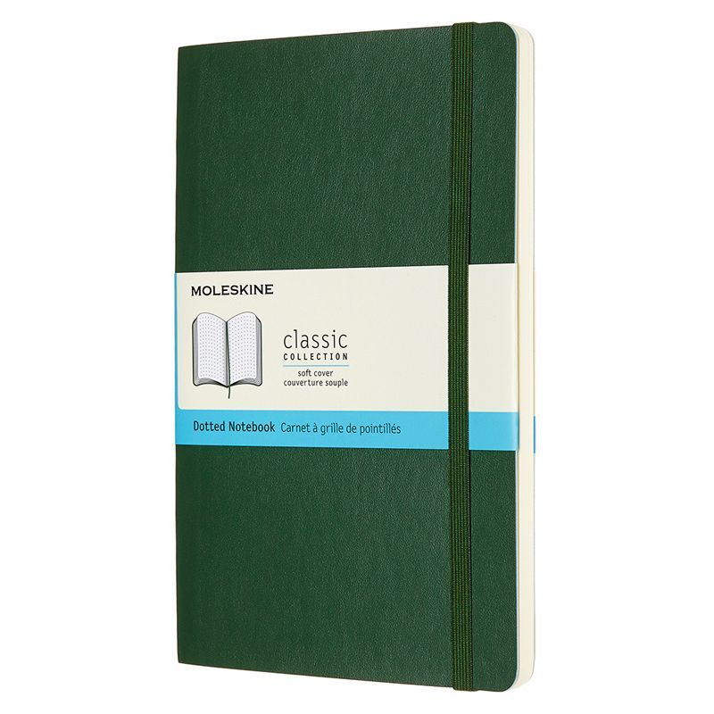 Блокнот в точку Moleskine CLASSIC SOFT QP619K15 13х21см мягкая обложка зеленый  #1