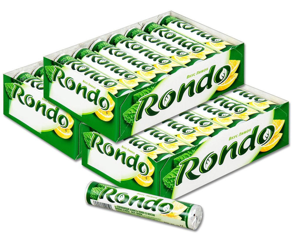 Конфета освежающая Rondo Лимон, 30 г, 42 шт. #1