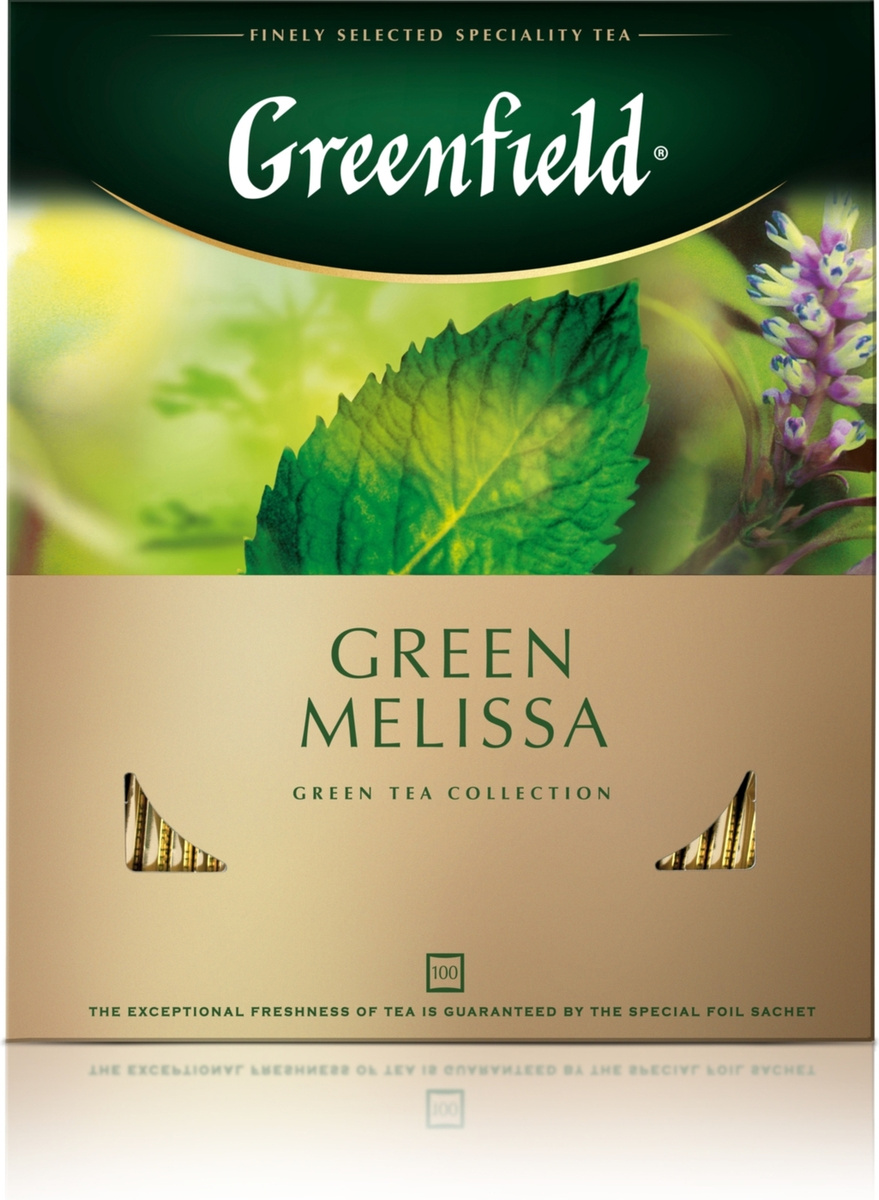 Зеленый чай в пакетиках Greenfield Green Melissa, 100 шт — купить в ...