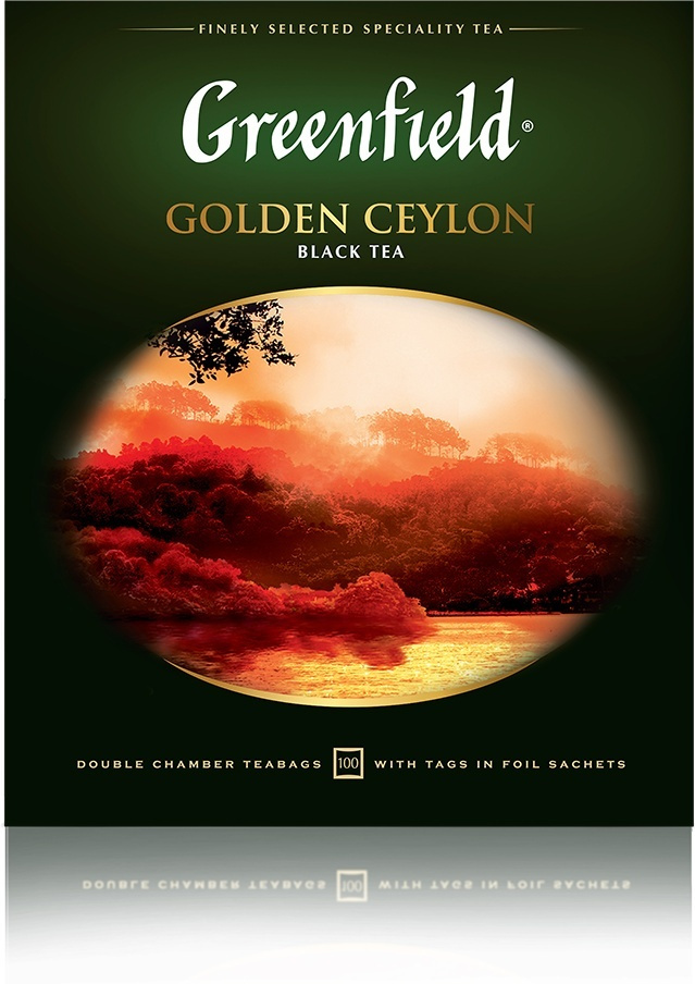Чай в пакетиках черный Greenfield Golden Ceylon, 100 шт #1