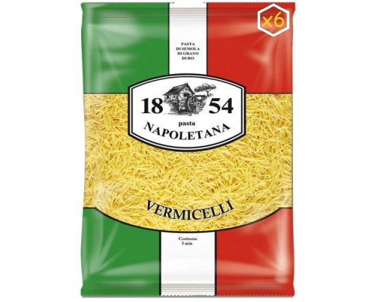 Макароны Napoletana Вермишель 400 г, в упаковке - 6 штук — купить в ...