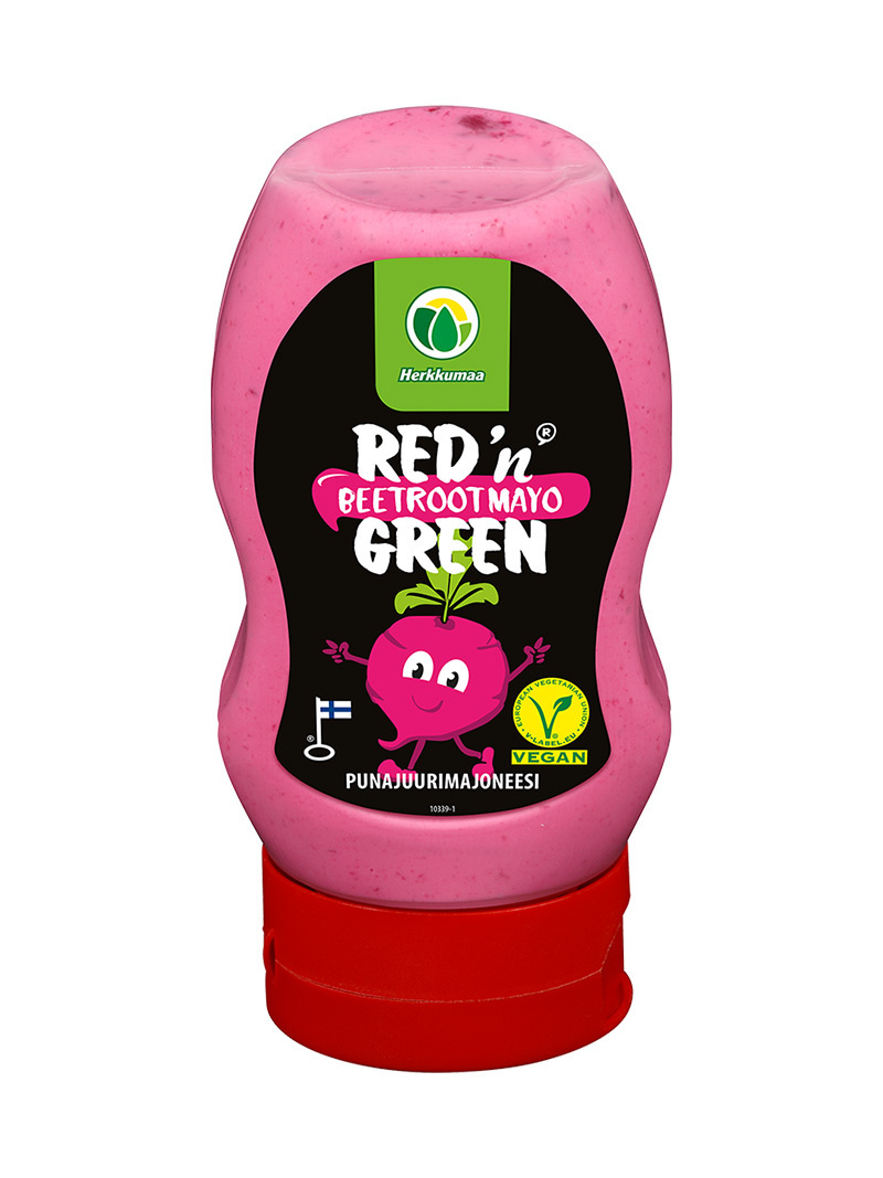 СОУС МАЙОНЕЗНЫЙ HERKKUMAA СВЕКОЛЬНЫЙ Red'n'Green 290 гр/ финский товар / постный веганский продукт без #1