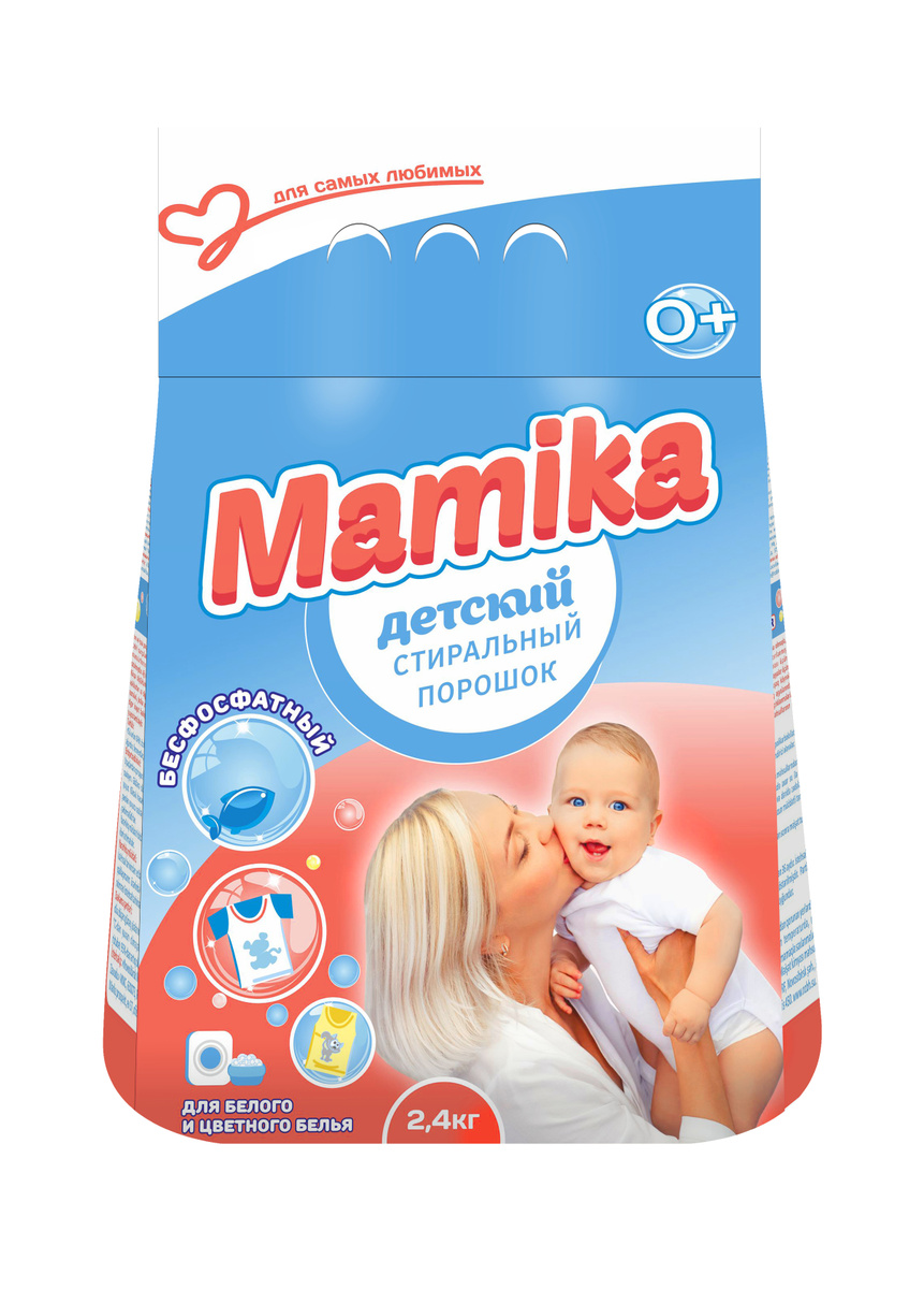 Стиральный порошок Mamika детский гипоаллергенный бесфосфатный 2,4 кг  #1