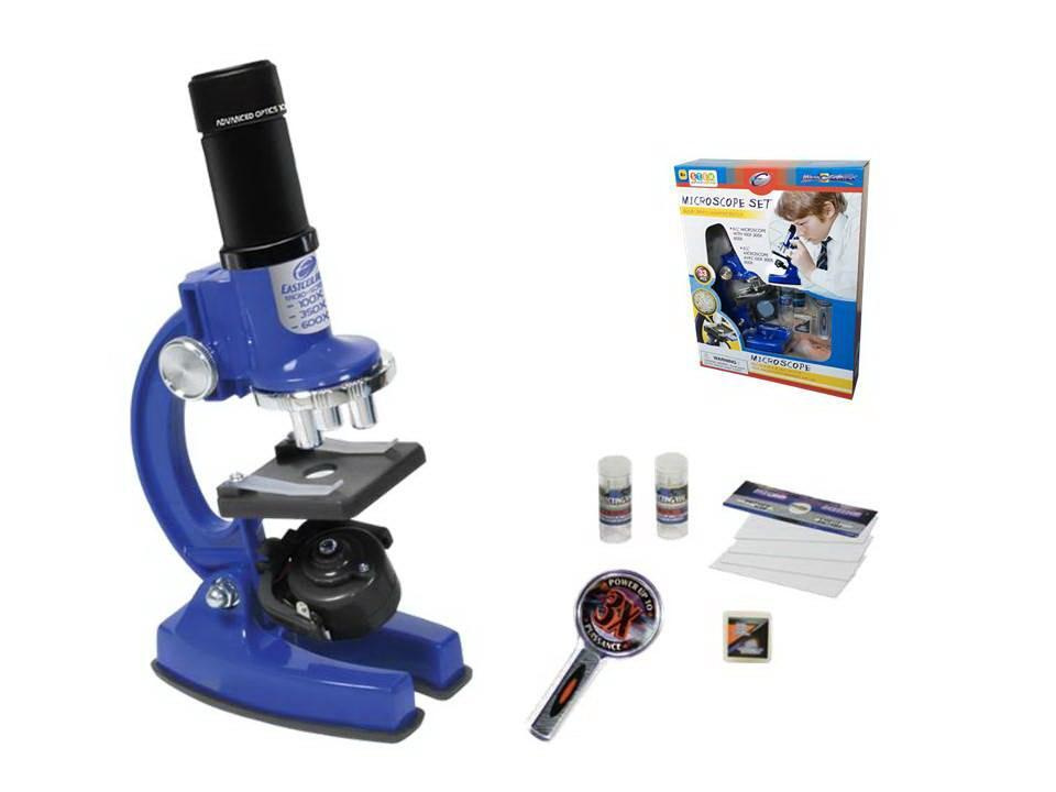  для опытов с микроскопом и аксессуарами, 33 предмета, синий .