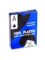 Игральные карты "Jumbo", 100% пластиковые, высокое качество, 54шт, синяя рубашка.. Спонсорские товары