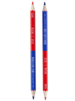 Карандаш двухцветный KOH-I-NOOR утолщённый 2 штуки, красно-синий, грифель 3,8 мм. Спонсорские товары