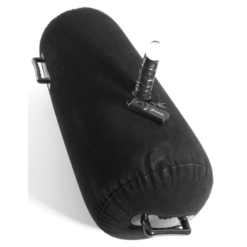 Надувная Подушка С Фаллосом И Вибрацией   Inflatable Luv Log Черная Для Новых Чувств