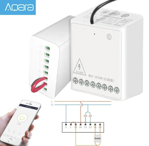 Подключение реле умного дома 31 отзыв на Реле умное (двухканальное) Aqara Wireless relay LLKZMK11LM/работает 