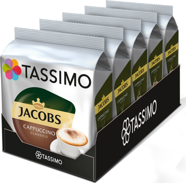Набор кофе капсульного Tassimo Cappuccino, 8 порций, 5 упаковок х 16 шт ...