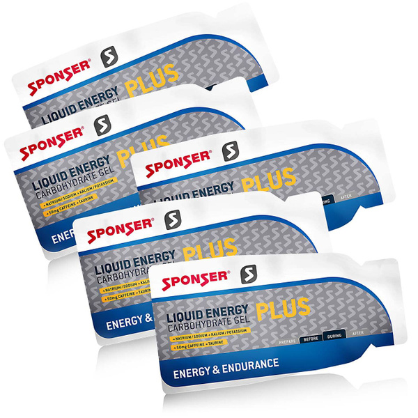 Углеводный гель SPONSER Liquid Energy Plus Sachet, 5x35г - купить с ...