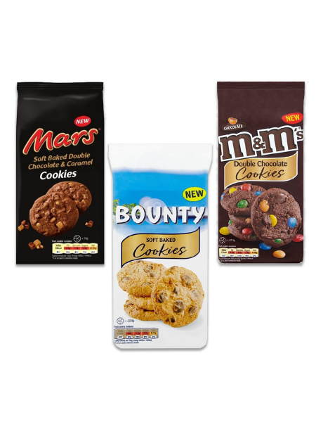 Печенье Bounty,Mars и M&M's Cookies (3шт. по 180 гр.) - купить с ...