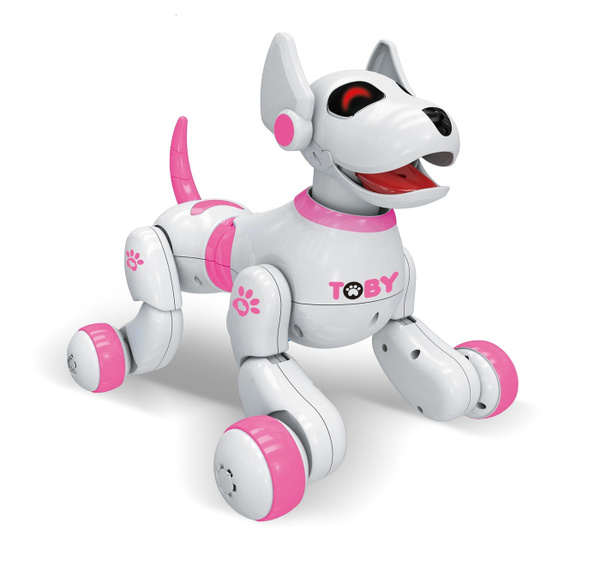 Интерактивная собака-робот с пультом ДУ Toby, розовая (8205-pink: DEFA ...