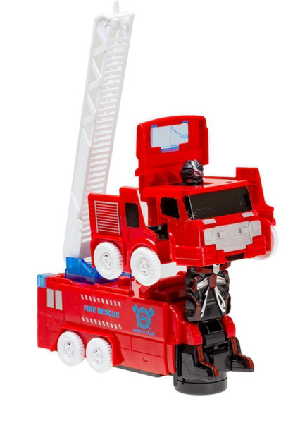 Робот-трансформер Пожарная машина со светом и звуком Fire Truck ...