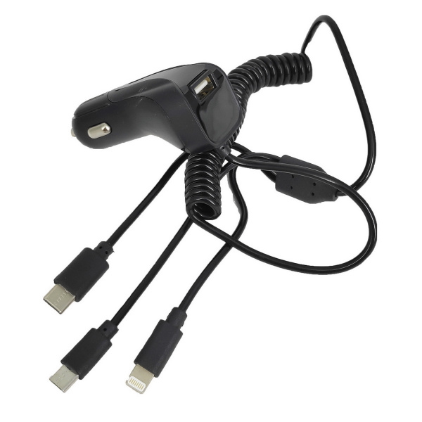 Автомобильное зарядное устройство Wiiix CH-U4-4 Lightning, microUSB ...
