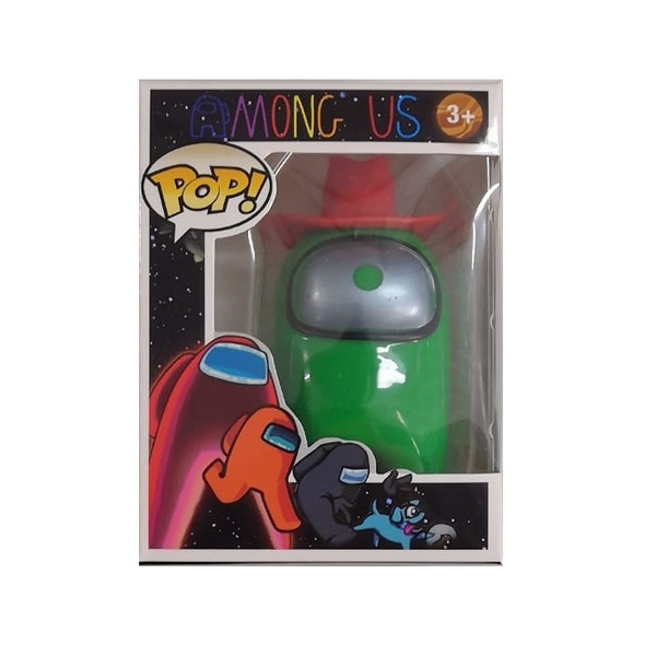 Фигурка из игры Амонг Ас (Among Us) светящаяся 10см зеленый №11029 ...