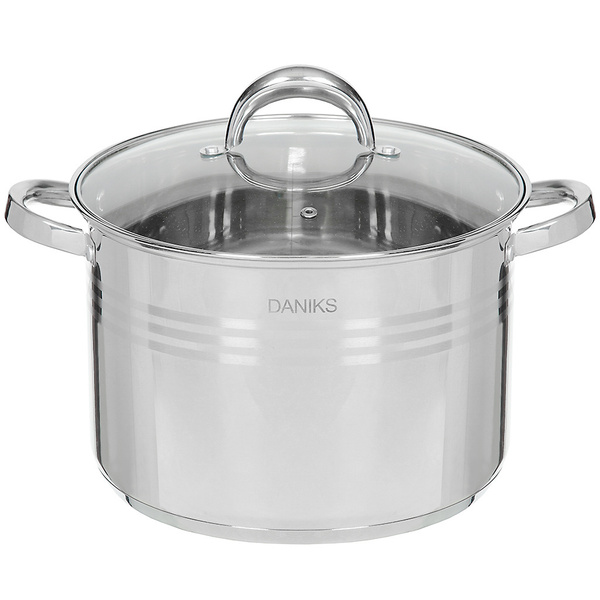 Кастрюля DANIKS, Нержавеющая сталь, 9 л - купить по выгодной цене в ...