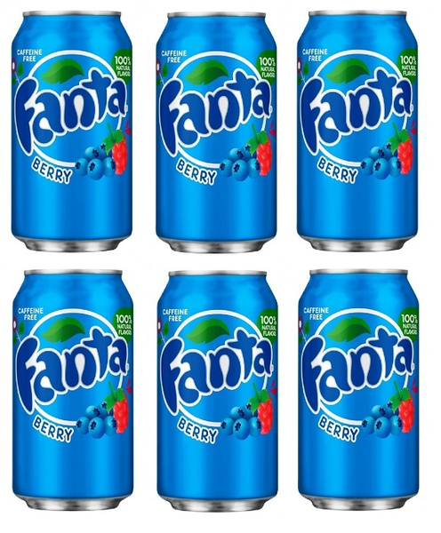 Газированный напиток Fanta Berry / Лимонад Фанта Черника 355 мл 6 шт ...