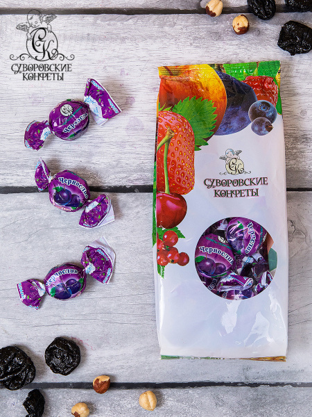 Конфеты шоколадные "Чернослив с орехом" 220 гр, сладкий подарочный ...