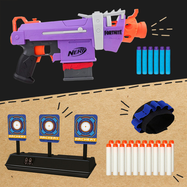 Бластер Нерф Фортнайт Страйф Nerf Fortnite SMG-E + Электронная мишень ...