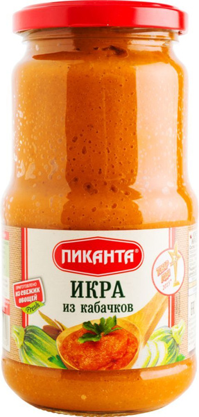 Икра "ПИКАНТА" из обжаренных Кабачков, 520 г, 3 шт. - купить с ...