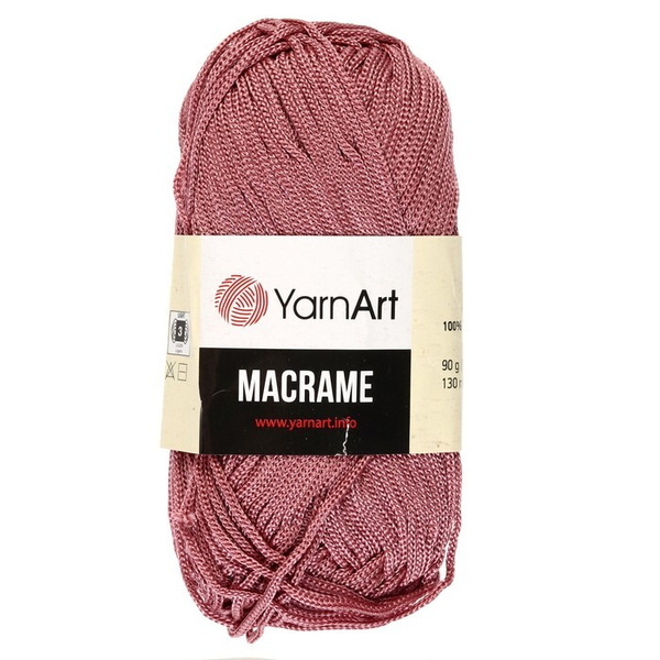 Пряжа "Macrame Макраме" 100% полиэстер 130м/90гр (141 брусника) купить ...