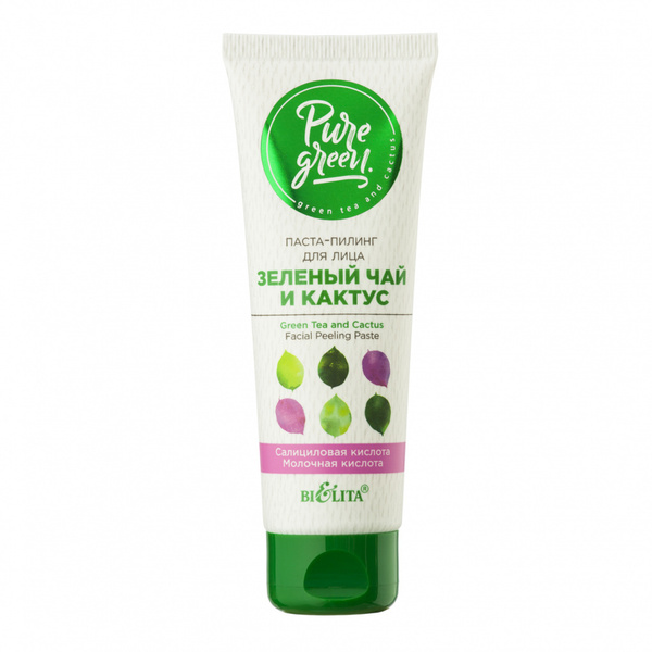 Белита Pure Green Паста-пилинг для лица зеленый чай и кактус 75 мл ...