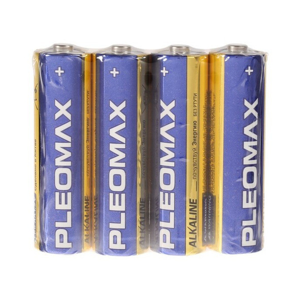 Pleomax Батарейка AA, Щелочной тип, 1,5 В, 4 шт - купить с доставкой по ...