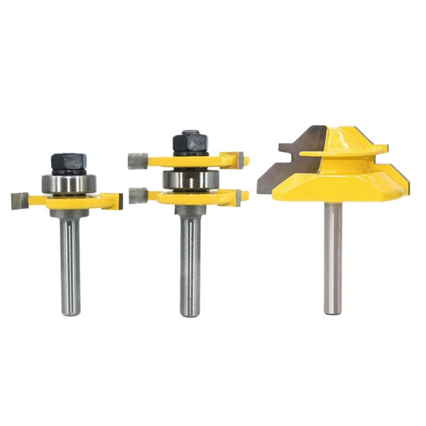 Набор инструментов для фрезерования гребней и пазов, 3 регулируемых ...