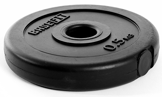 Диск пластиковый BASEFIT BB-203 0,5 кг, 26 мм, черный - купить в ...