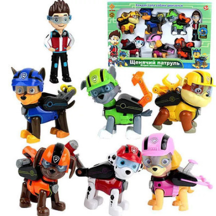 Набор Щенячий патруль из 7 фигурок в очках Скай Гончик Рокки Маршал ...