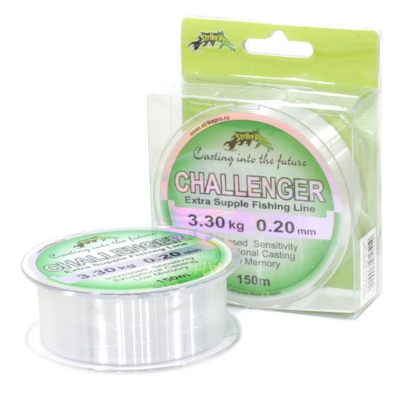 Леска для планера STRIKE PRO Challenger_0.2_прозрачный_прозрачная флюо ...