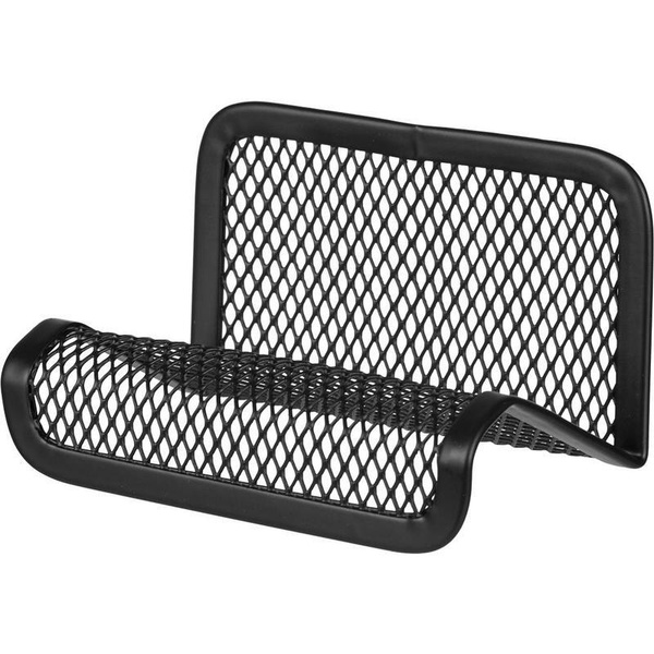 Подставка для визиток Attache (металлическая сетка, 95x71x43 мм, черная ...