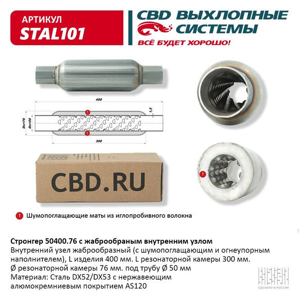 Пламегаситель стронгер универсальный 50400.76 - CBD арт. STAL101 ...
