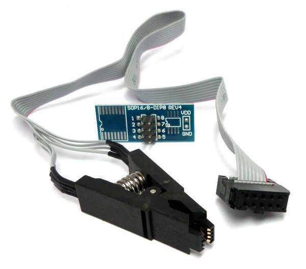 Панелька Гнездо-адаптер клипса SOP8 (SOIC8) - dip 8 программатора BIOS ...