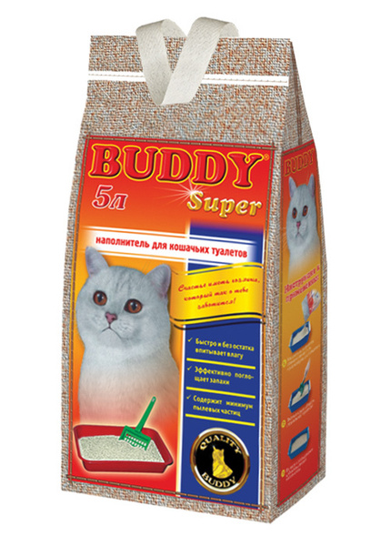 Наполнитель для кошачьего туалета Buddy СУПЕР, 5 л - купить с доставкой ...