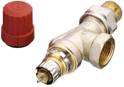 Термостатический клапан угловой осевой 1/2" НР-ВР Danfoss RA-N / RTR-N ...