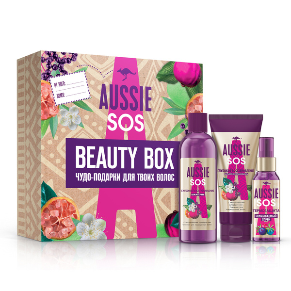 Подарочный набор Beauty Box SOS AUSSIE Шампунь 290 мл + Бальзам ...
